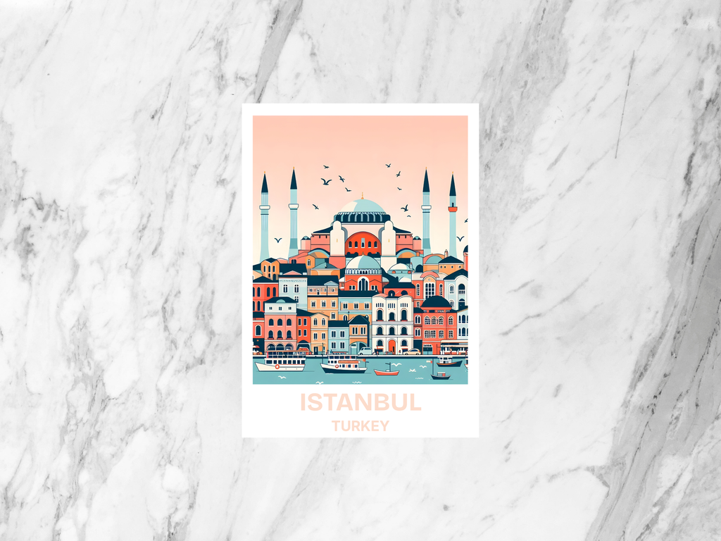 Turkey Travel Postcard Istanbul Holiday Memento Travel Diary Postcard Europe City Travel Postcard Summer Vacation Bookmark
