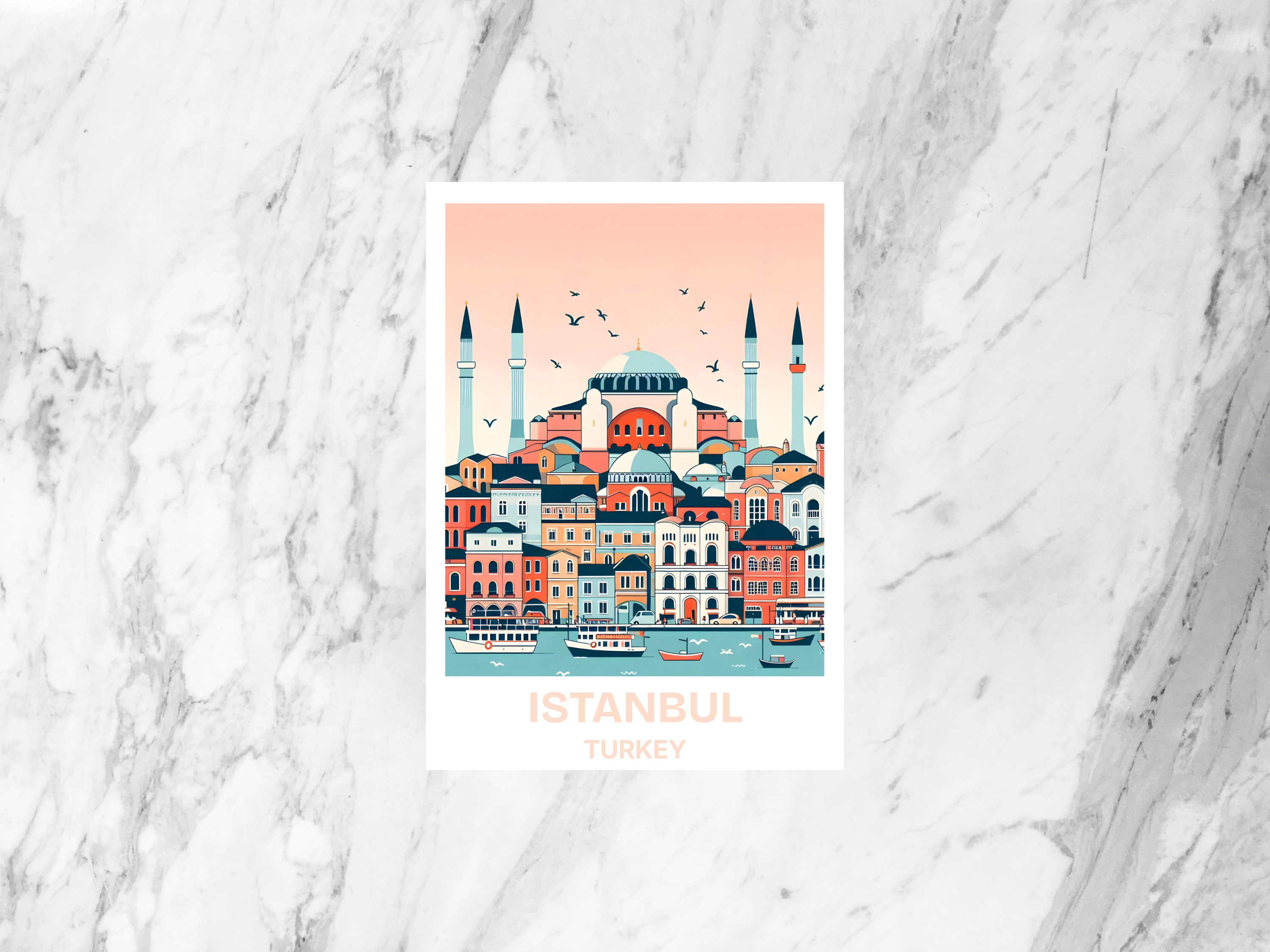 Turkey Travel Postcard Istanbul Holiday Memento Travel Diary Postcard Europe City Travel Postcard Summer Vacation Bookmark