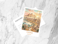 Cairo Egypt Matte Watercolor Postcard Pyramids Travel Art Ancient Wonder Souvenir Card Vacation Gift Decor Colorful Junk Journal Supplies