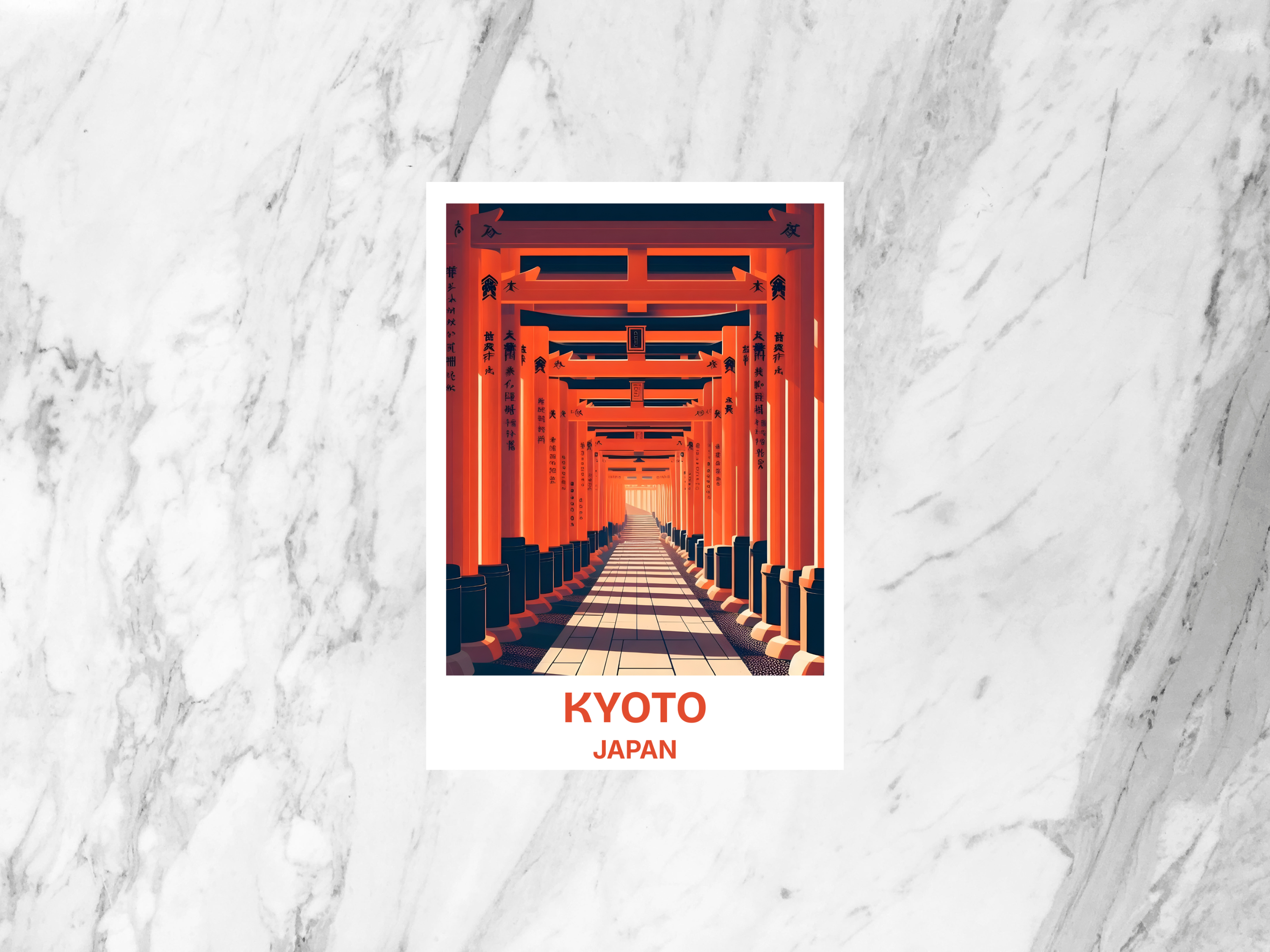 Handmade Kyoto Travel Postcard Gift for Traveler Japanese City Postcard Print Summer Vacation Keepsake Travel Scrapbook Accessory