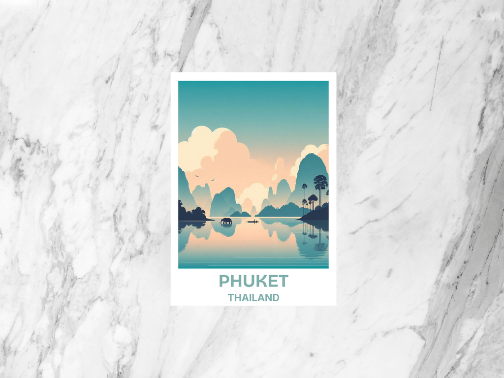 Phuket Travel Postcard Travel Diary Accessory Thailand Holiday Postcard Gift for Travelers World City Travel Keepsake for Travel Album