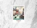 Venice Watercolor Travel Postcard Blank Italy Holiday Postcard Gift for Traveler Travel Scrapbook Postcard Print Handmade Postcards