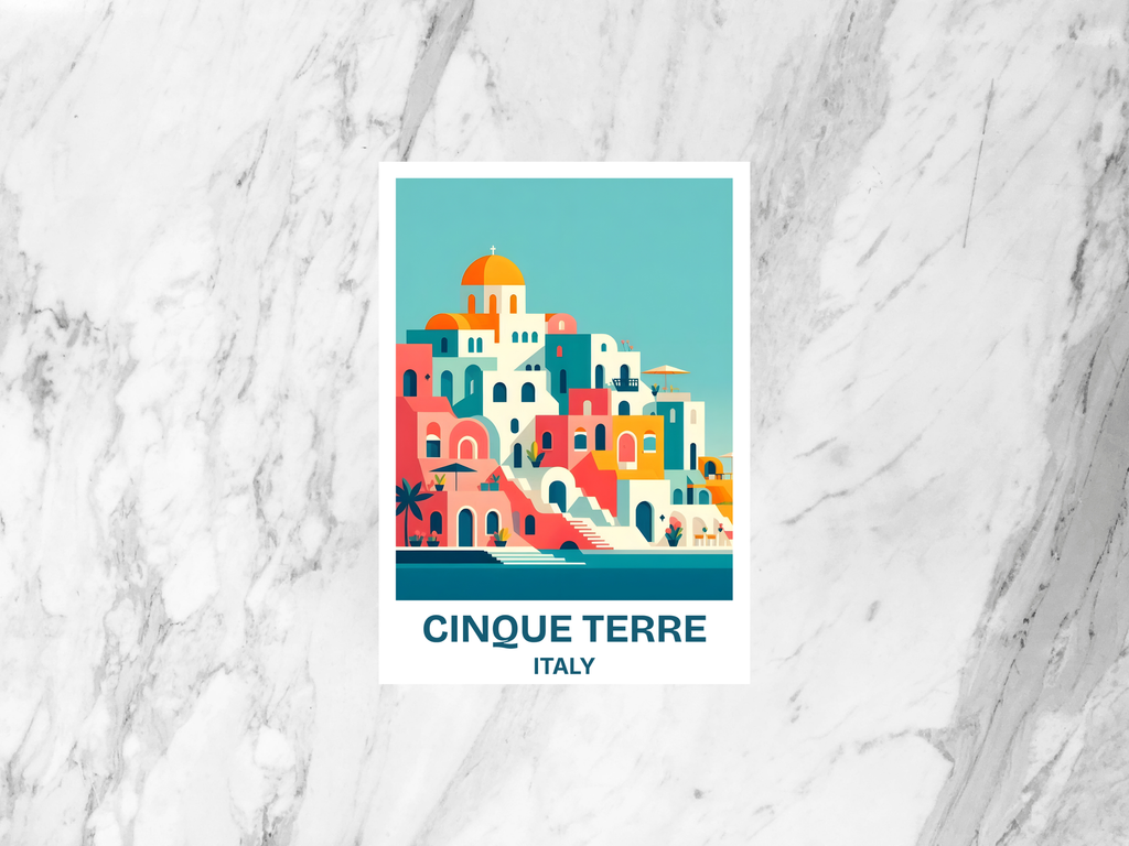 Cinque Terre Travel Postcard Italian City Blank Holiday Keepsake Postcards Europe Travel Diary Keepsake Travel Album Gift for Travelers