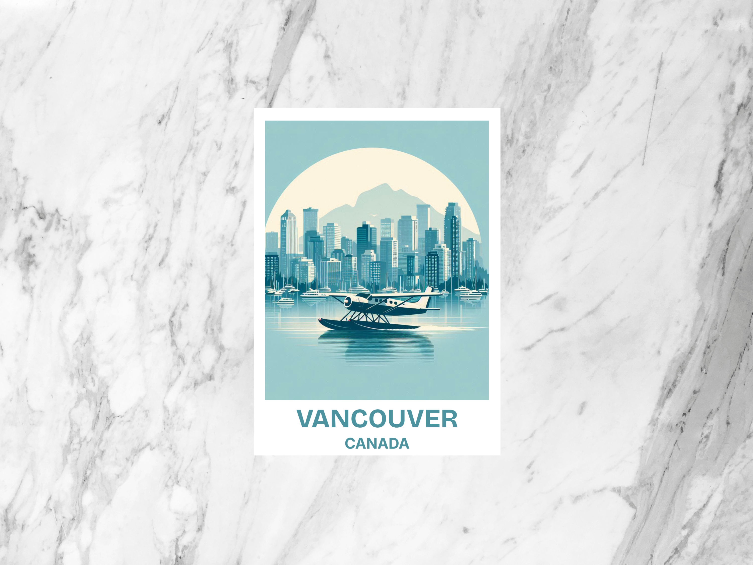 Handmade Canada Travel Postcard Gift for Traveler Vancouver Postcard Print Summer Vacation Keepsake Travel Scrapbook Accessory