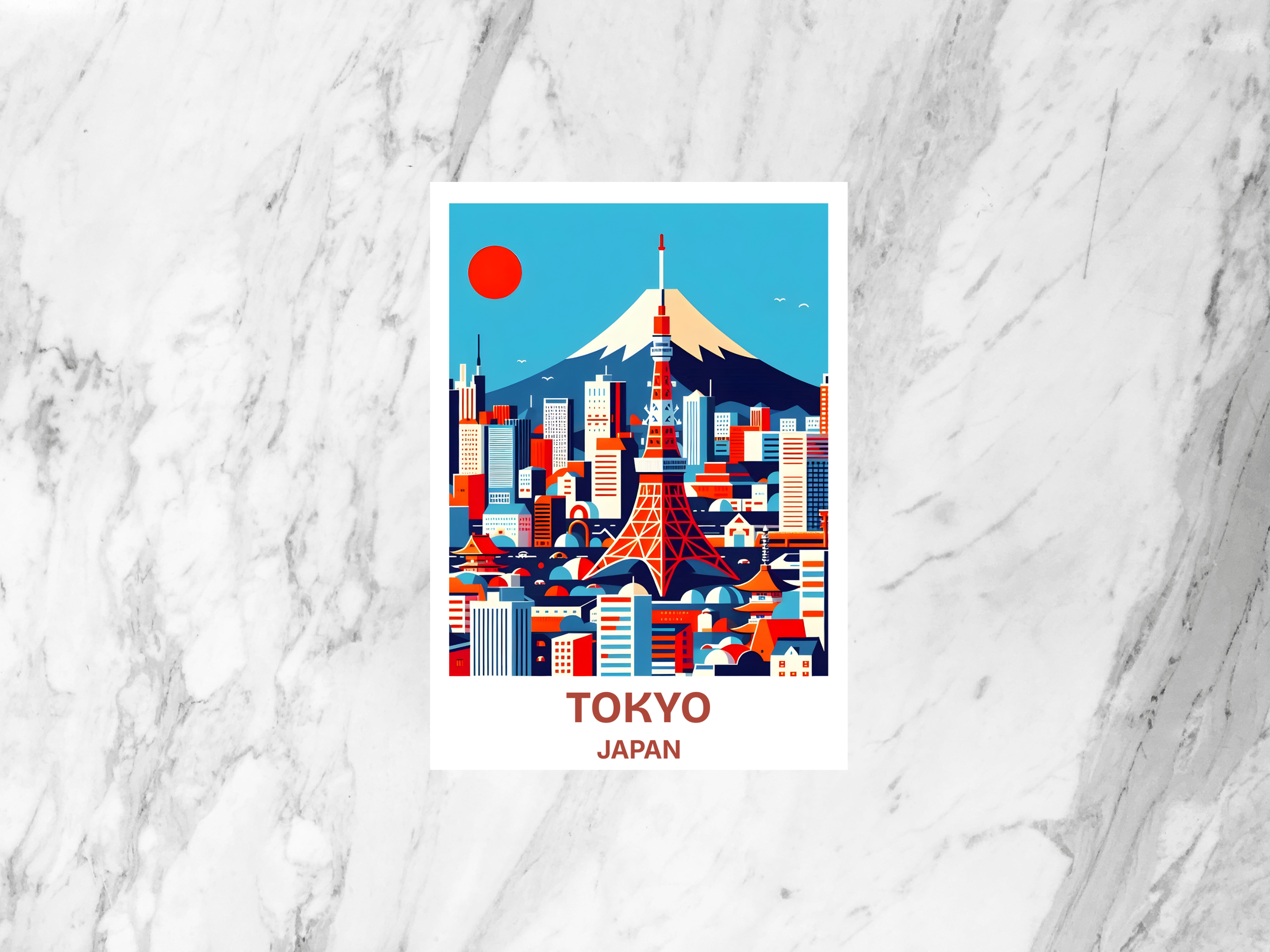 Blank Tokyo Postcard Japan Holiday Gift Handmade Travel Postcard Japanese Travel Diary Keepsake Gift for Traveler Travel Scrapbook Accessory