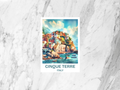 Cinque Terre Watercolor Travel Postcard Blank Italian Holiday Postcard Gift for Traveler Travel Scrapbook Postcard Print Handmade Postcards