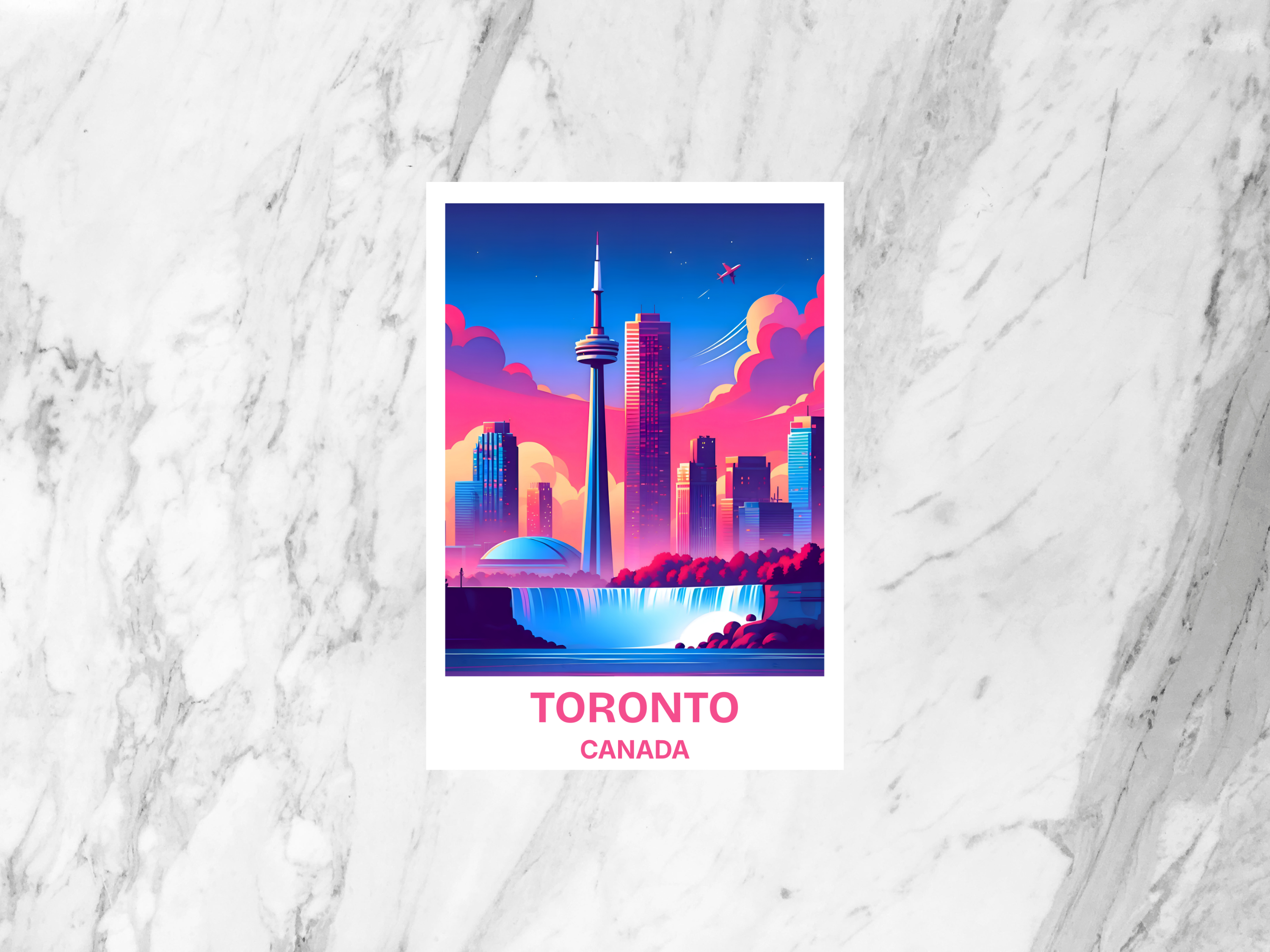Toronto Travel Postcard Blank Canada Holiday Postcard Print Gift for Traveler Unique Handmade Travel Scrapbook Keepsake