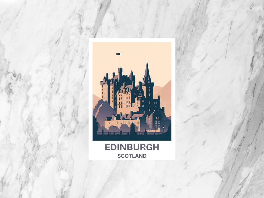 Edinburgh Castle Postcard Europe Travel Memento UK Summer Vacation Keepsake World Traveler Postcard