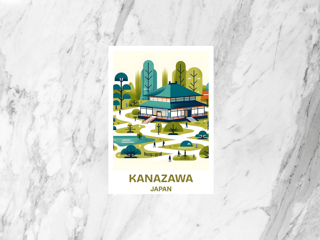 Kanazawa Travel Postcard Japanese City Landmark Souvenir Travel Diary Keepsake Summer Vacation Memento Blank Blank Japanese Postcard