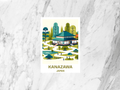 Kanazawa Travel Postcard Japanese City Landmark Souvenir Travel Diary Keepsake Summer Vacation Memento Blank Blank Japanese Postcard