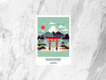 Japanese City Travel Postcard Blank Hakone Holiday Postcard Gift for Traveler Mt Fuji Travel Scrapbook Postcard Print Handmade Postcards