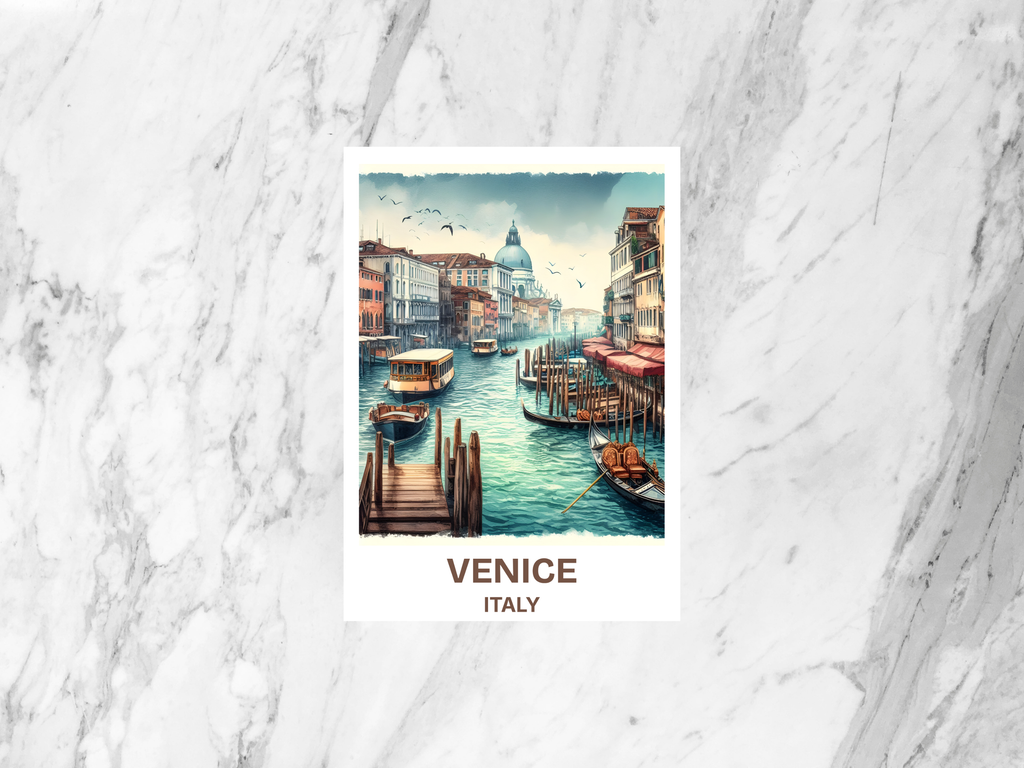 Venice Italy Travel Postcard Europe Travel Diary Keepsake Blank Watercolor Postcards Italian Art Postcard Gift for Travelers