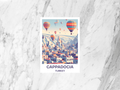 Cappadocia Holiday Postcard Blank Turkey Travel Postcards Gift for Travelers Handmade Travel Journal Keepsake Unique Hot Air Balloons Print