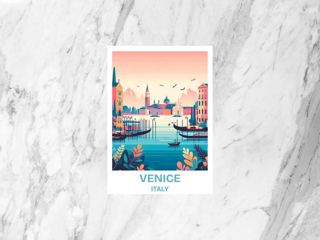 Venice Travel Postcard Italy City Summer Vacation Keepsake Italy Travel Journal Europe City Bookmark Holiday Memento