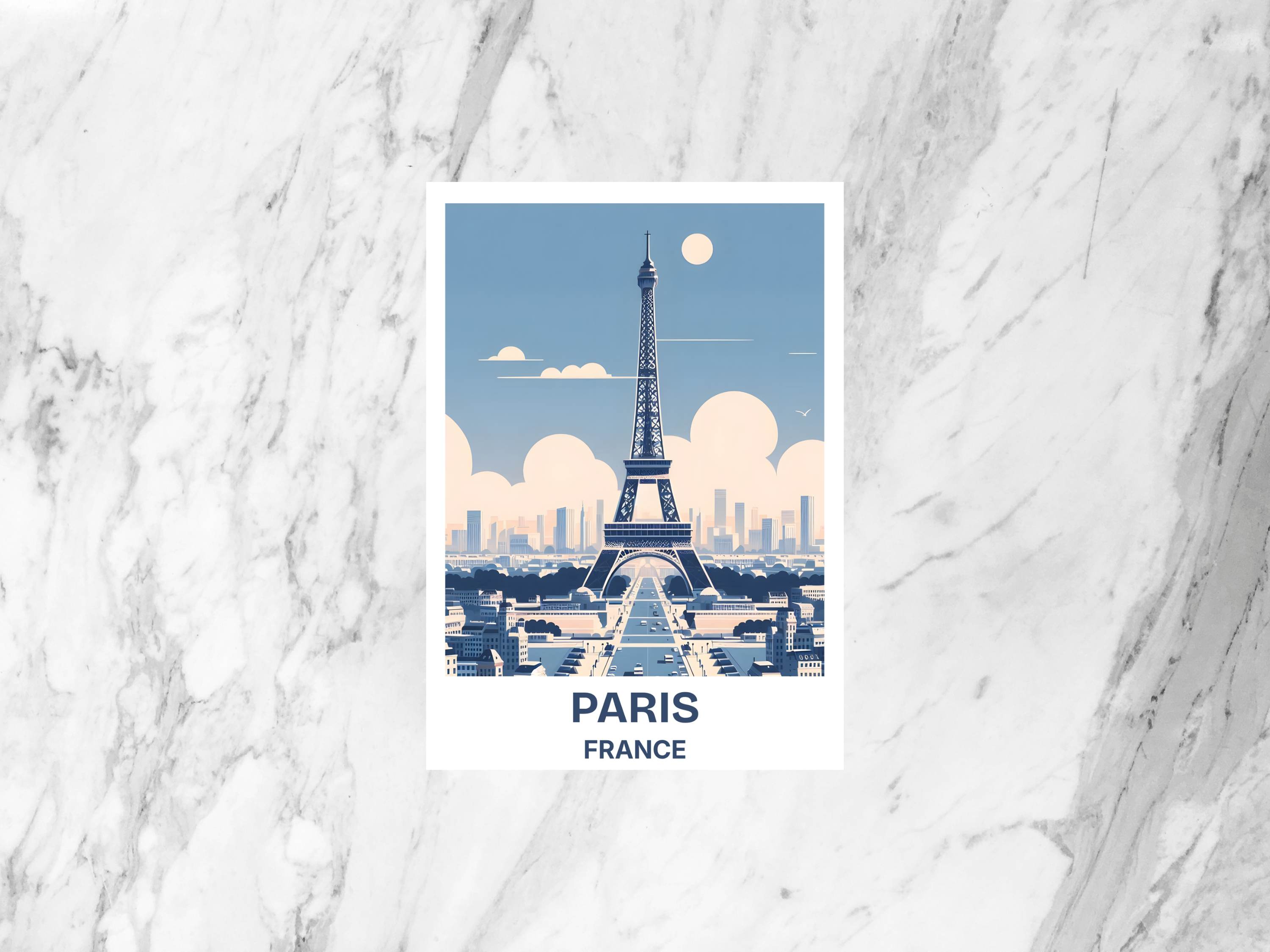 Eiffel Tower Postcard Blank Paris Holiday Postcard Print Gift for Traveler Travel Scrapbook Vintage Postcards Handmade Paris Postcard