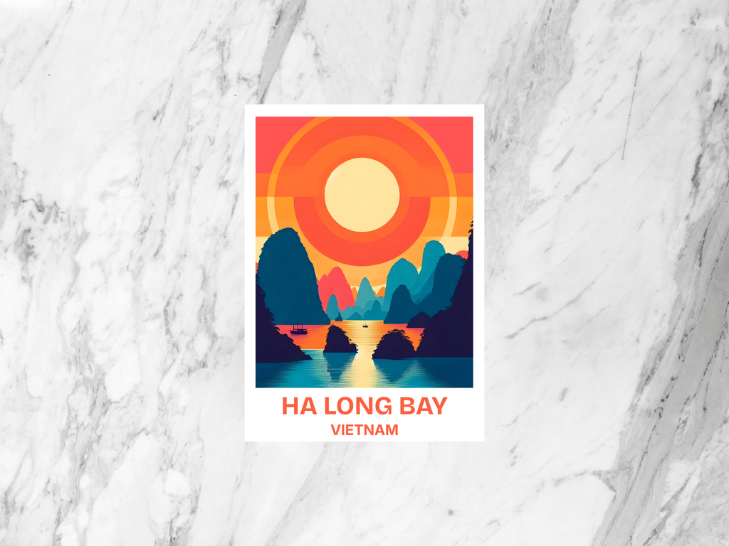 Vietnam Travel Postcard Asia Custom Holiday Blank Postcards Gift for Travelers Ha Long Bay Poster Print Vintage Art Travel Diary Postcard