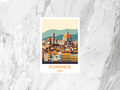 Handmade Florence Cathedral Postcard Italy Holiday Travel Diary Keepsake Gift for Travelers Custom Travel Journal Blank Art Postcards