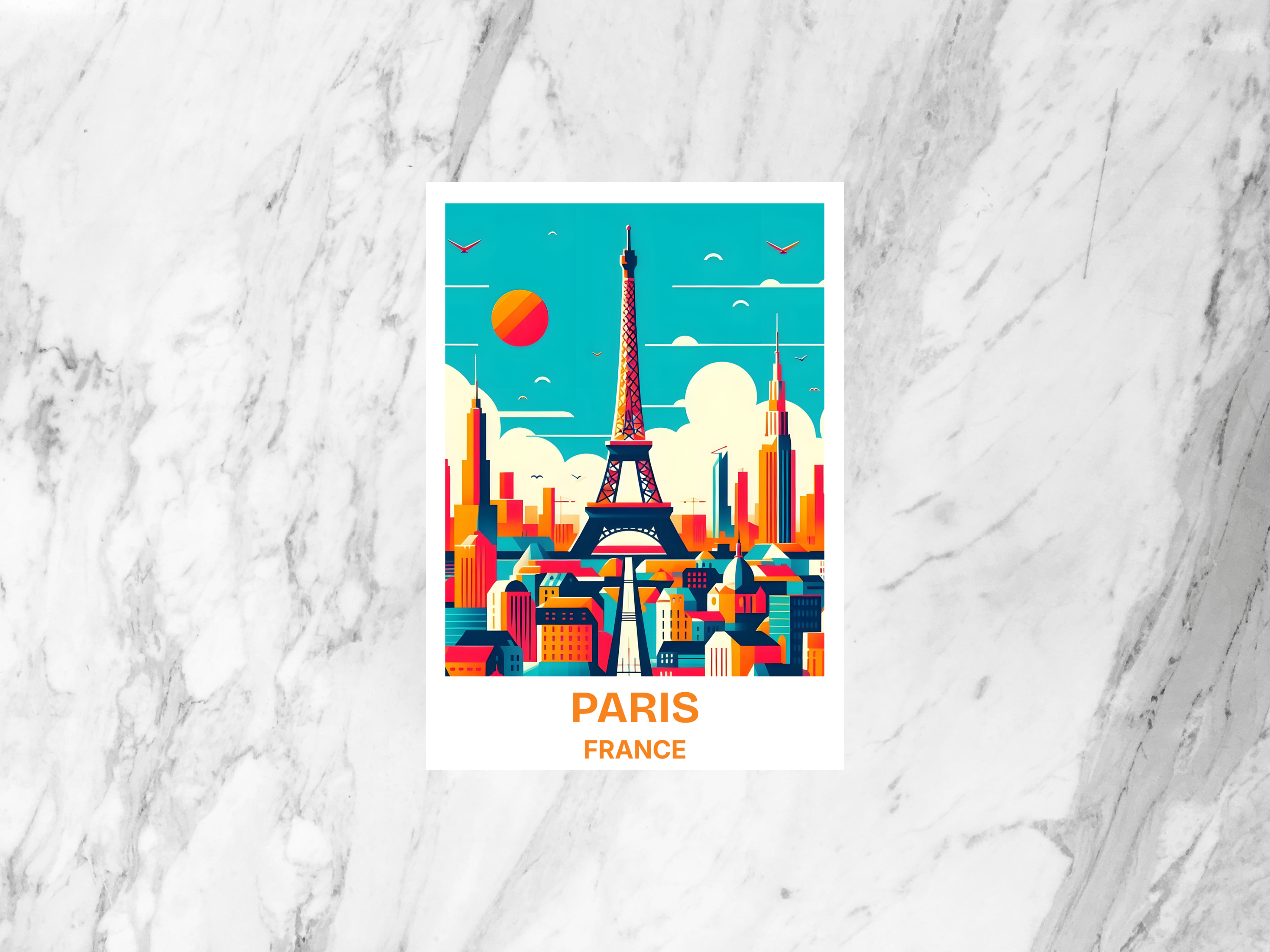 Paris Travel Postcard France Summer Holiday Blank Postcard Gift for Traveler Cute Travel Diary Keepsake Handmade Vintage Postcard