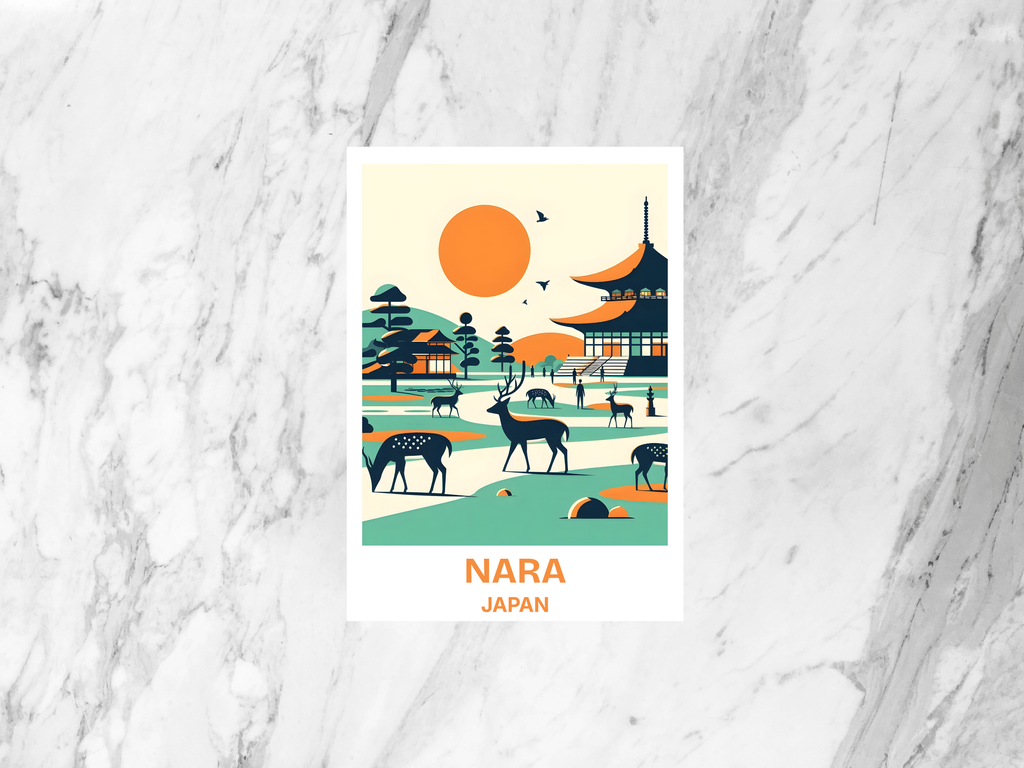 Blank Nara Travel Postcard Kyoto Holiday Blank Japanese Postcard Travel Diary Japan Shrine Print Tokyo Summer Vacation Travel Keepsake