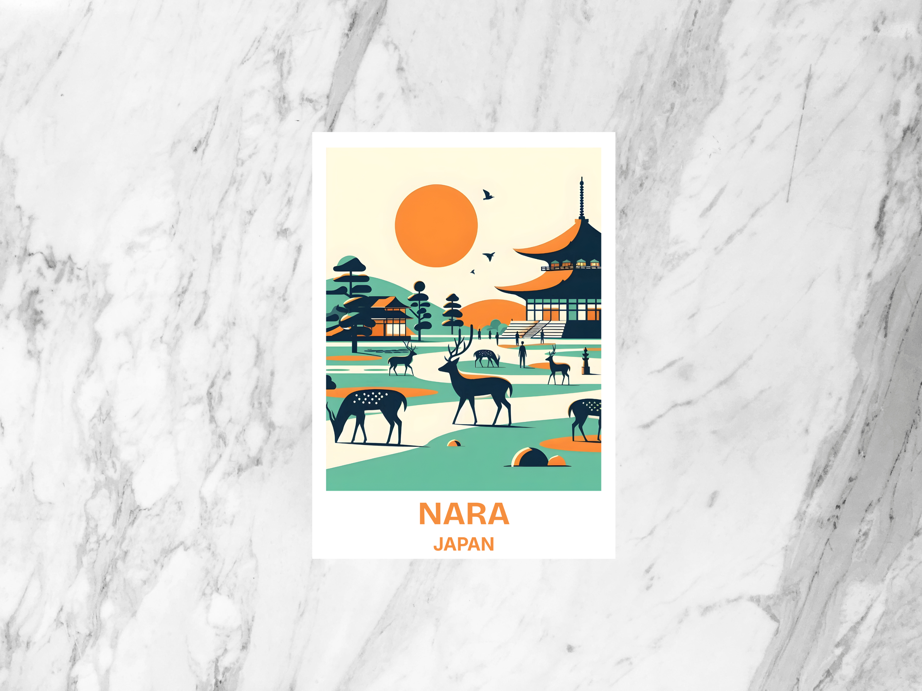 Blank Nara Travel Postcard Kyoto Holiday Blank Japanese Postcard Travel Diary Japan Shrine Print Tokyo Summer Vacation Travel Keepsake