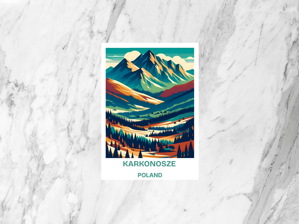 Karkonosze Travel Postcard Europe City Landmark Souvenir Travel Diary Keepsake Summer Vacation Memento Blank Poland Postcard