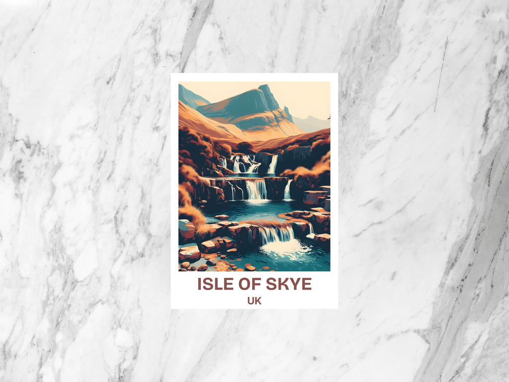 Isle of Skye Travel Postcard Handmade Scotland Holiday Travel Scrapbook Keepsake Gift for Travelers Blank UK National Park Postcard