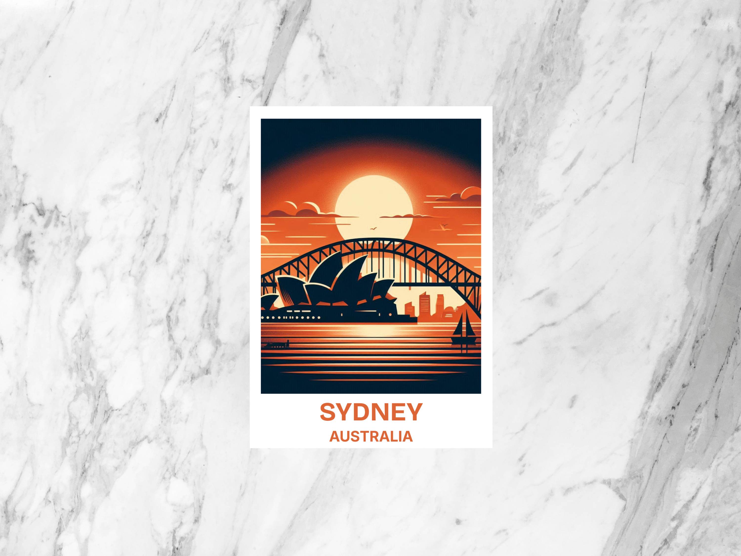 Australia Travel Postcard Sydney Opera House Portrait Poster Print Summer Vacation Memento Travel Bookmark Sydney Holiday Souvenir