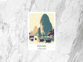 Blank Krabi Travel Postcard Thailand Holiday Memento Travel Diary Postcard Asia City Travel Postcard Summer Vacation Bookmark