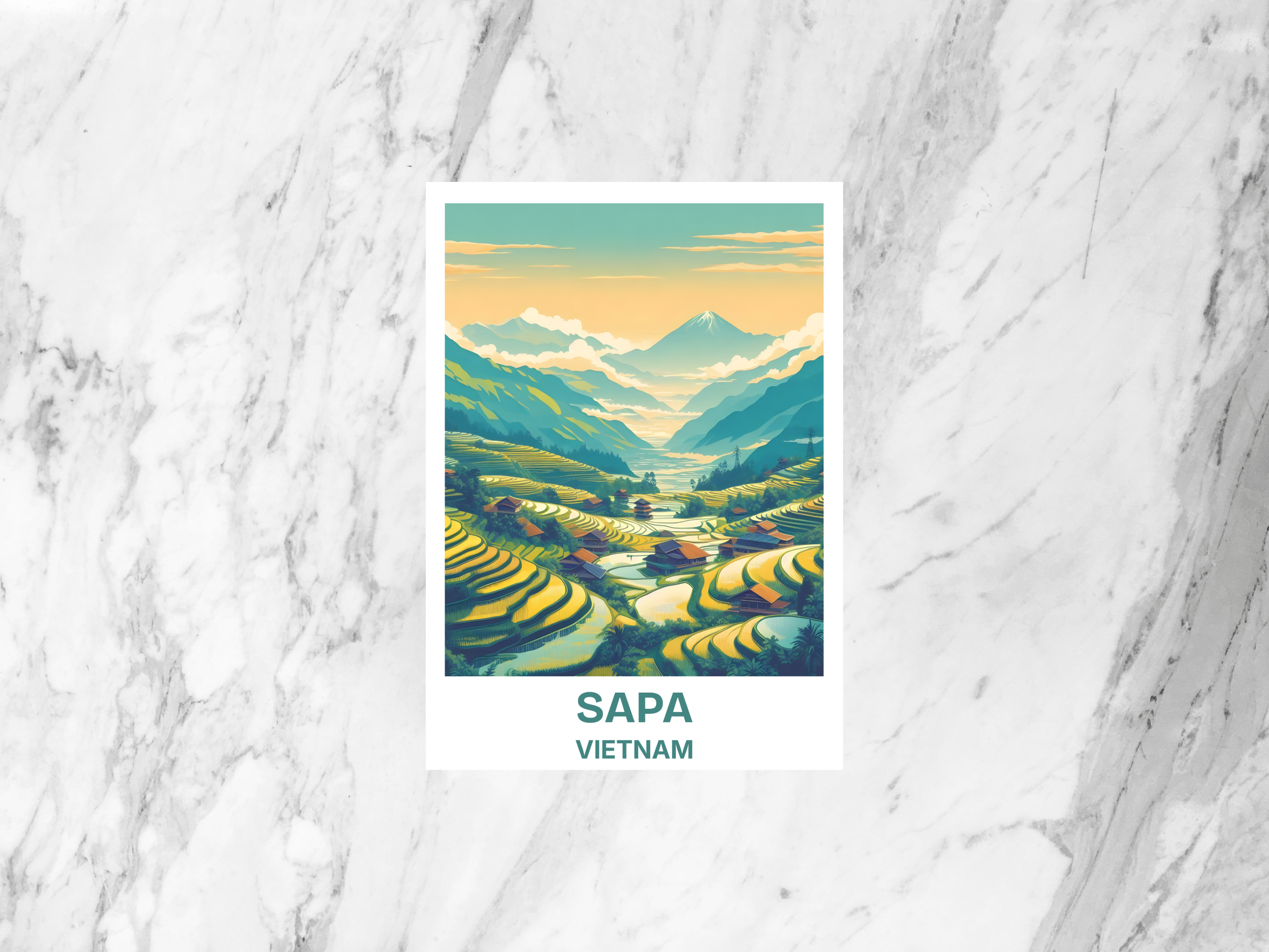 Sapa Vietnam Travel Postcard Asia Holiday Blank Postcards Travel Journal Keepsake Gift for Travelers Summer Vacation Holiday Postcard