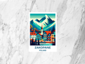 Zakopane Travel Postcard Poland Blank Holiday Postcard Gift for Traveler Europe City Travel Diary Keepsake  East Europe Travel Poster Print
