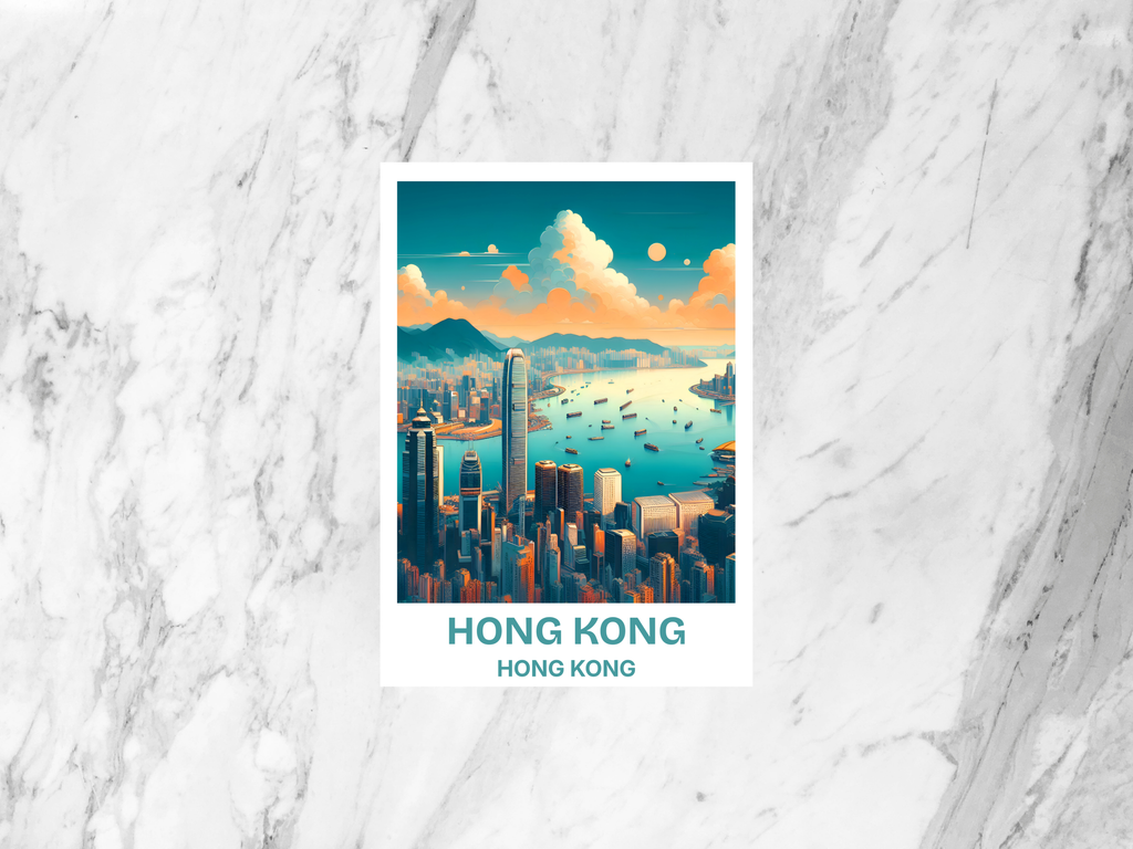 Hong Kong Travel Postcard Cute Blank Holiday Handmade Postcard Summer Vacation Keepsake Travel Diary Accessory Gift for Traveler