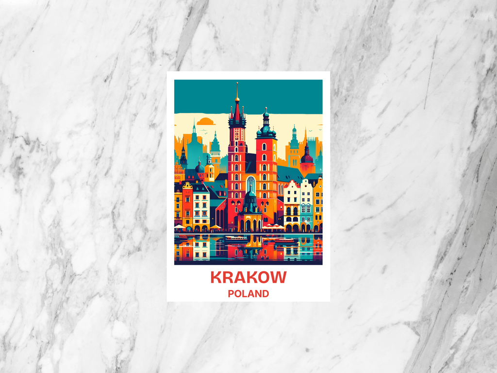 Krakow Travel Postcard Blank Poland Holiday Postcards Europe Travel Diary Keepsake Blank Postcard Gift for Travelers Travel Scrapbook Gift