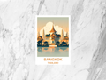 Blank Thailand Travel Postcard Bangkok Holiday Keepsake Gift for Traveler Cute Watercolor Postcard Prints Travel Scrapbook Bookmark