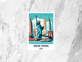 New York Travel Postcard Blank USA Holiday Keepsake Gift for Traveler Custom Vintage Art Postcard Prints Statue of Liberty Print