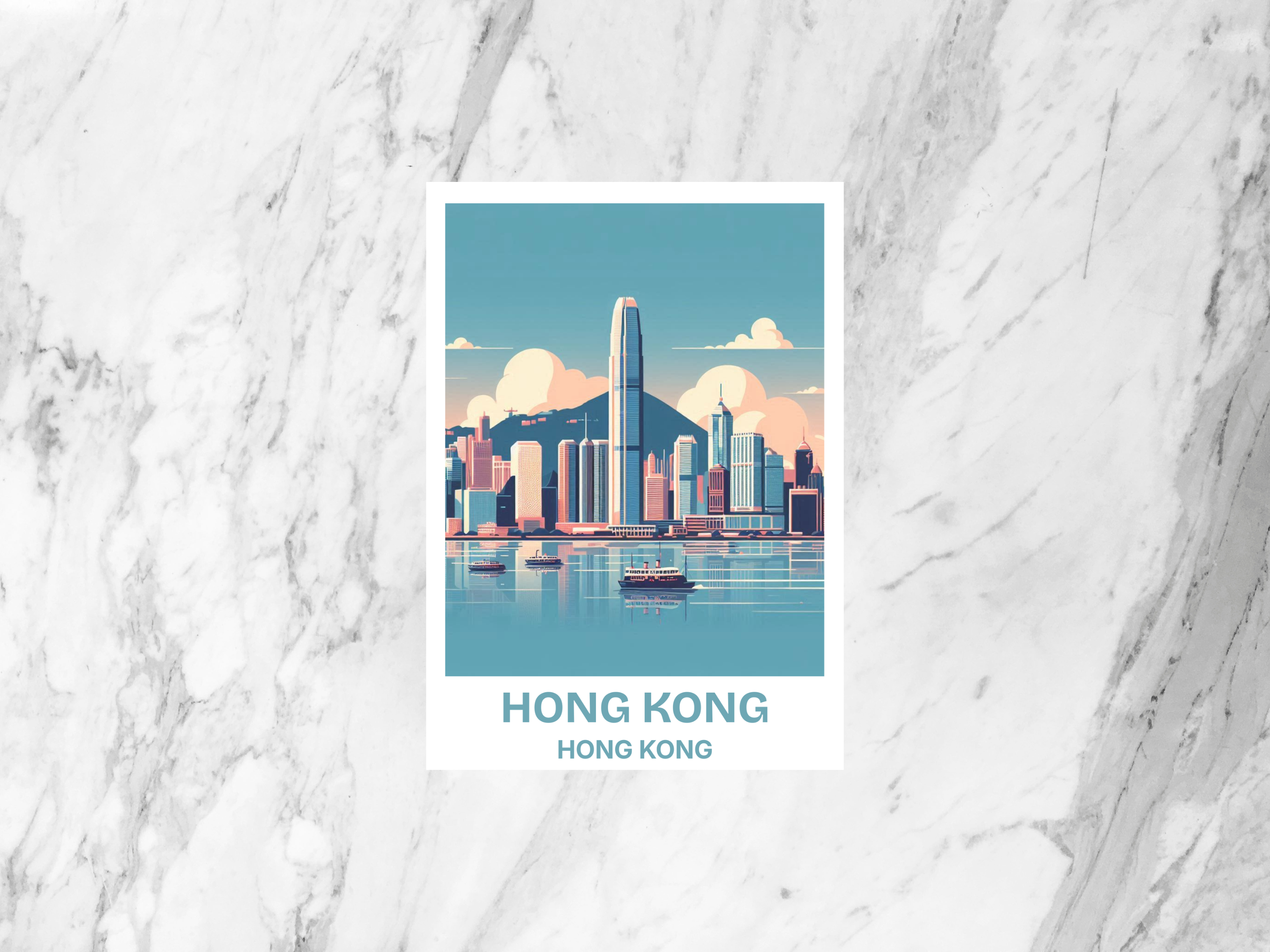 Hong Kong Travel Postcard Blank China Holiday Postcard Print Asia Holiday Travel Scrapbook Keepsake Gift for Traveler