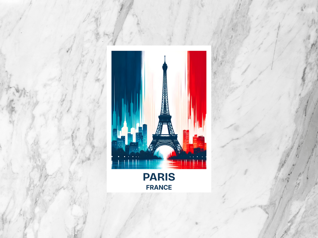 France Travel Postcard Paris Holiday Travel Diary Keepsake Blank Eiffel Tower Postcard Book Gift for Travelers Artistic Travel Poster
