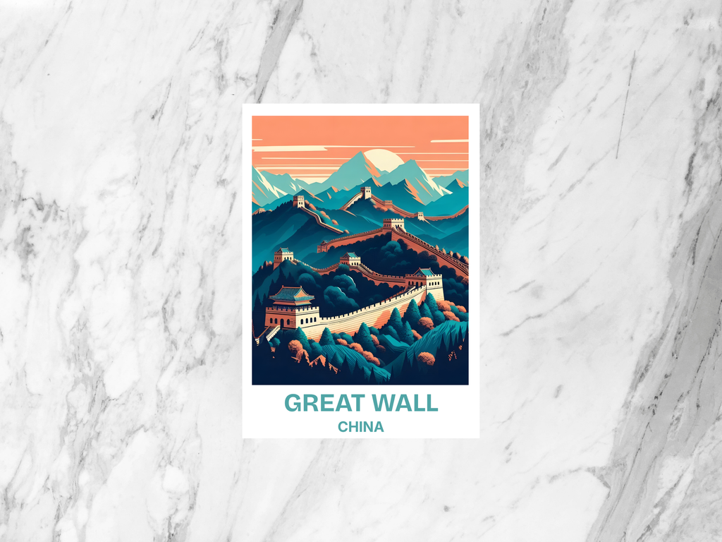 Beijing Travel Postcard Blank Great Wall of China Holiday Postcard Gift for Traveler Travel Scrapbook Postcard Print Handmade Postcards