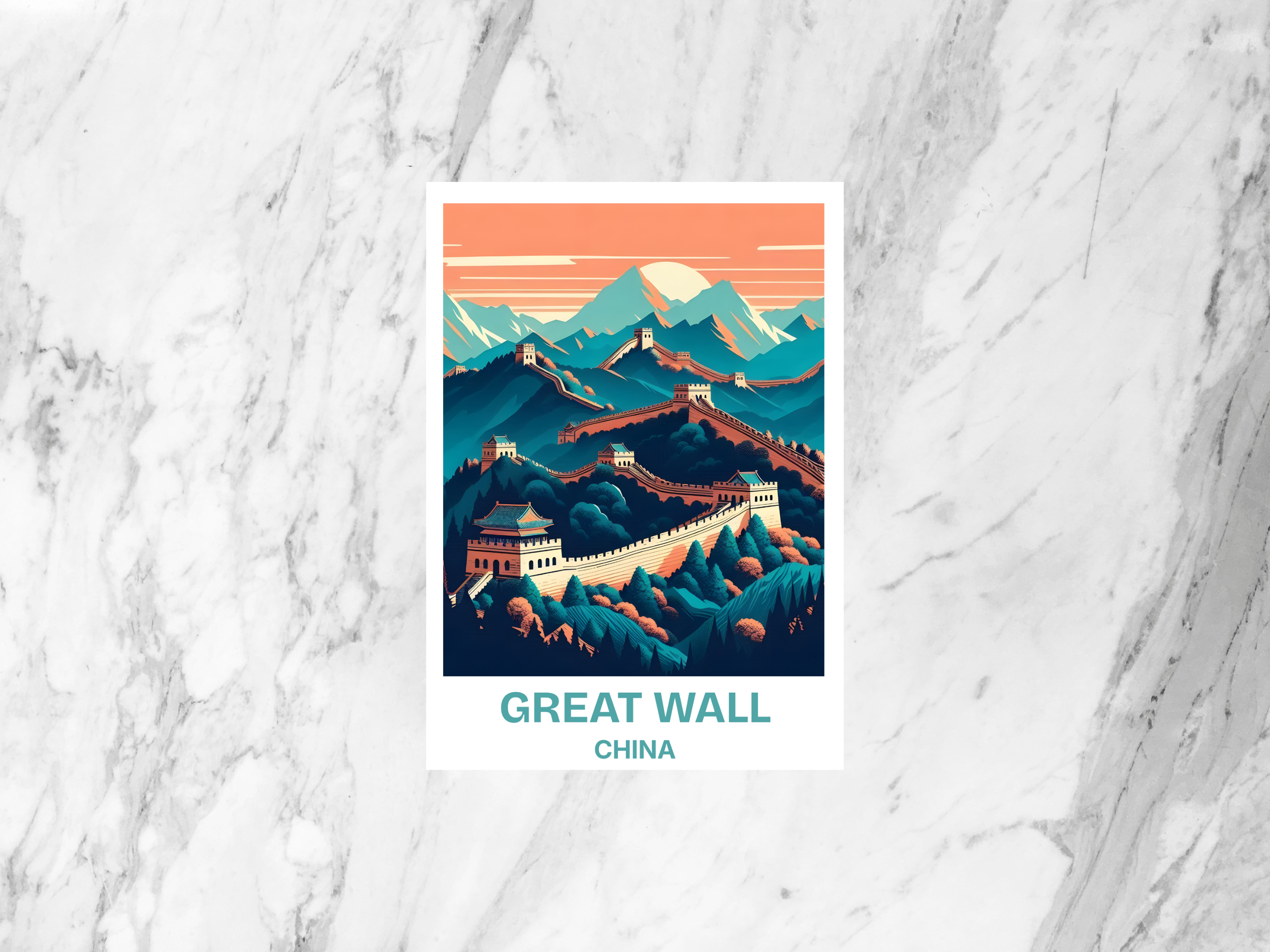 Beijing Travel Postcard Blank Great Wall of China Holiday Postcard Gift for Traveler Travel Scrapbook Postcard Print Handmade Postcards