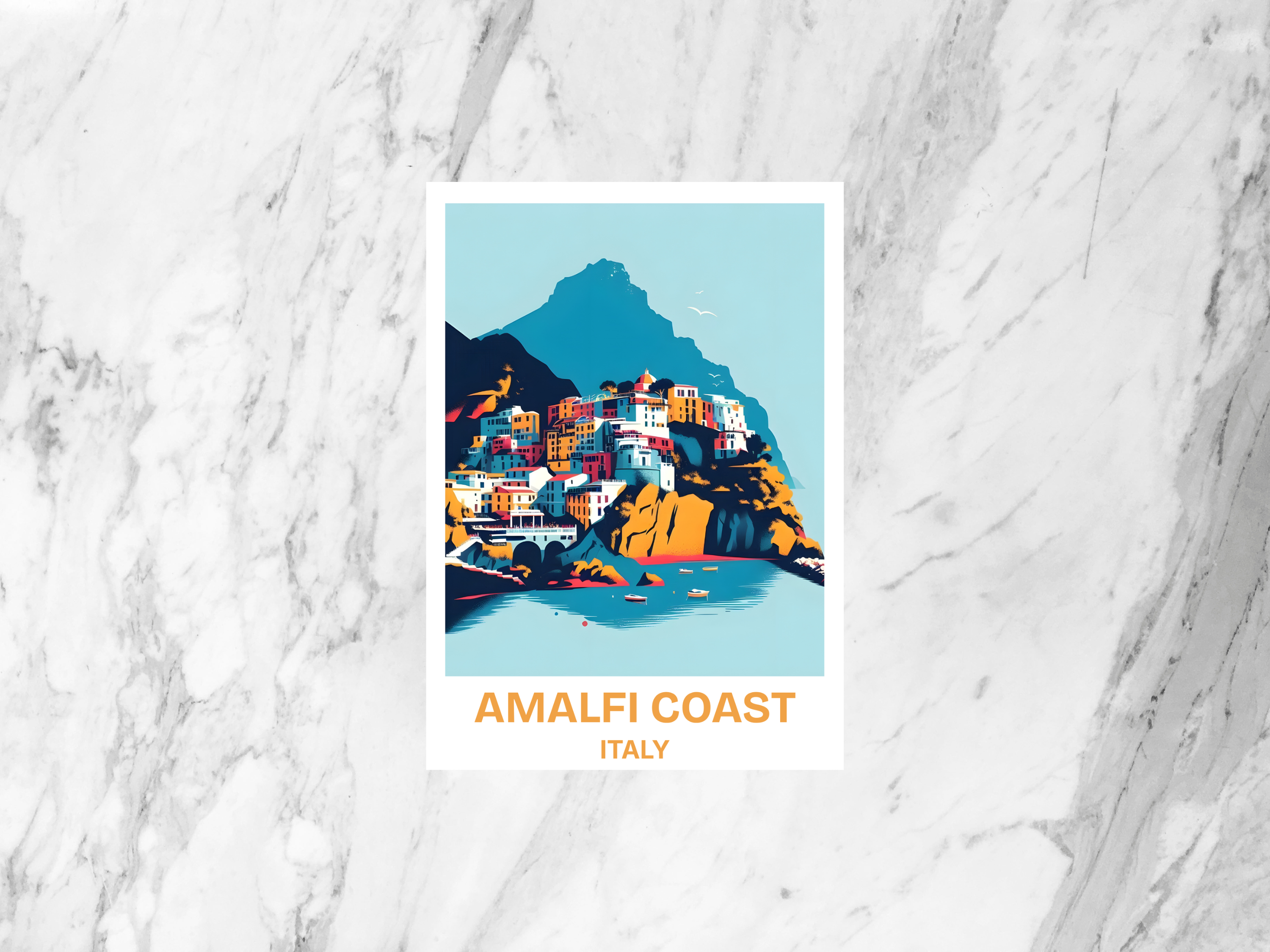 Blank Italy Travel Postcard Europe Summer Vacation Keepsake Amalfi Coast Holiday Postcard Gift for Traveler Cute Handmade Italian Postcard