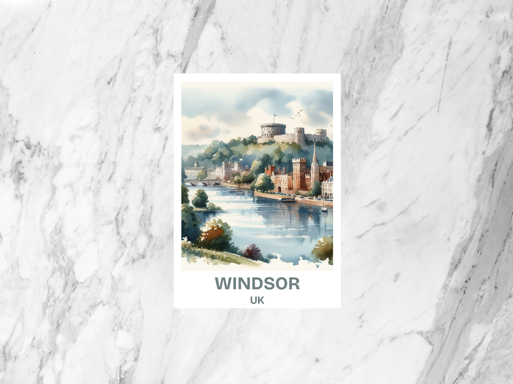 Windsor Travel Postcard UK Holiday Memento Travel Diary Postcard Europe City Travel Postcard Summer Vacation Bookmark