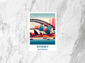 Cute Sydney Travel Postcard Handmade Blank Australia Postcard Print Gift for Traveler Oceania Holiday Postcard Travel Keepsake Postcards