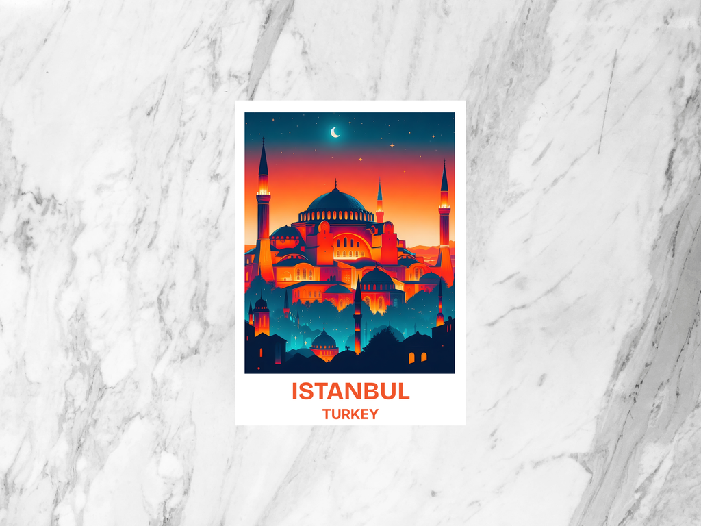Istanbul Holiday Postcard Blank Travel Postcards Turkey Travel Diary Gift for Travelers Unique Travel Album Poster Postcards Travel Keepsake