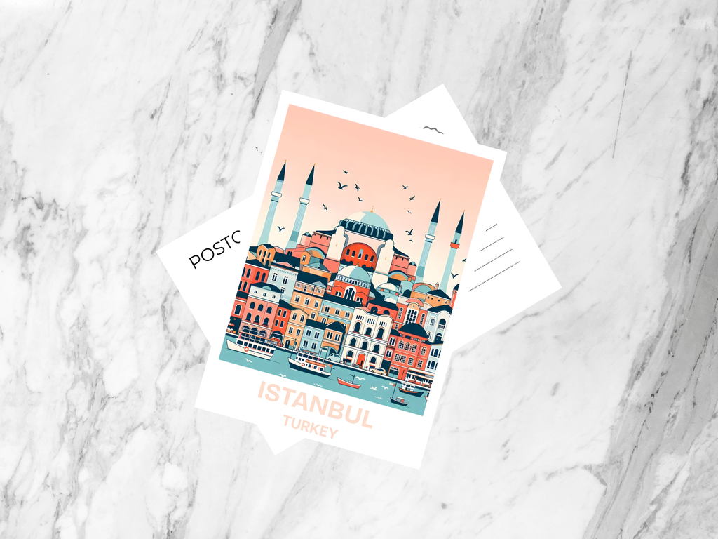 Turkey Travel Postcard Istanbul Holiday Memento Travel Diary Postcard Europe City Travel Postcard Summer Vacation Bookmark