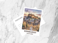 Edinburgh Scotland Watercolor Postcard Scottish Travel Art Edinburgh Castle Souvenir Card UK Vacation Gift Decor Historic City Photo