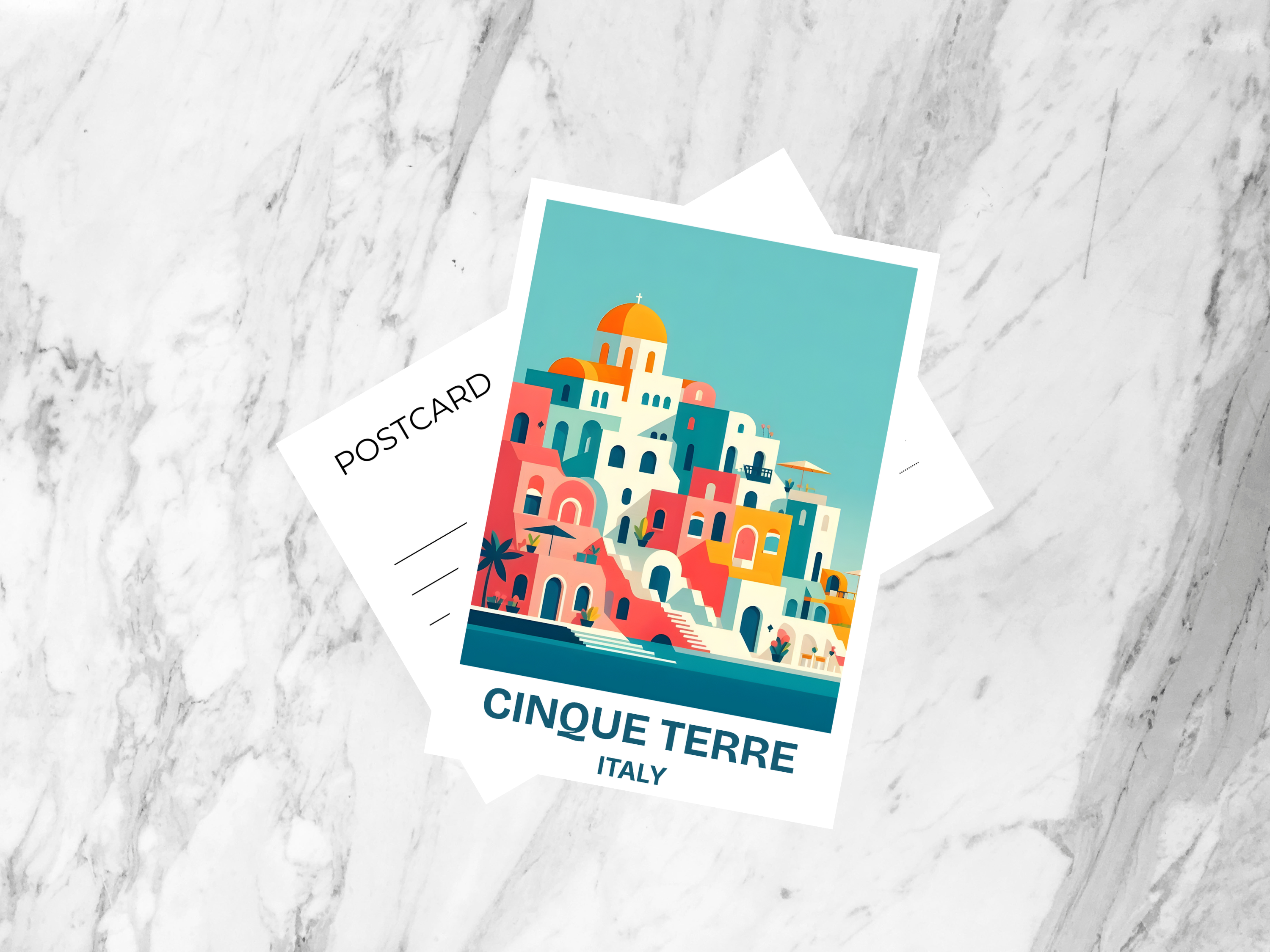 Cinque Terre Travel Postcard Italian City Blank Holiday Keepsake Postcards Europe Travel Diary Keepsake Travel Album Gift for Travelers