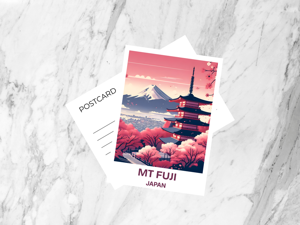 Mt Fuji Postcard Iconic Pagoda View Japan Travel Souvenir Scenic Japanese Landmark Travel Souvenir Asia Travel Gift Decor