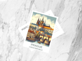 Prague Castle Travel Postcard Europe Holiday Travel Diary Keepsake Gift for Travelers Blank Holiday Postcards Travel Journal Print