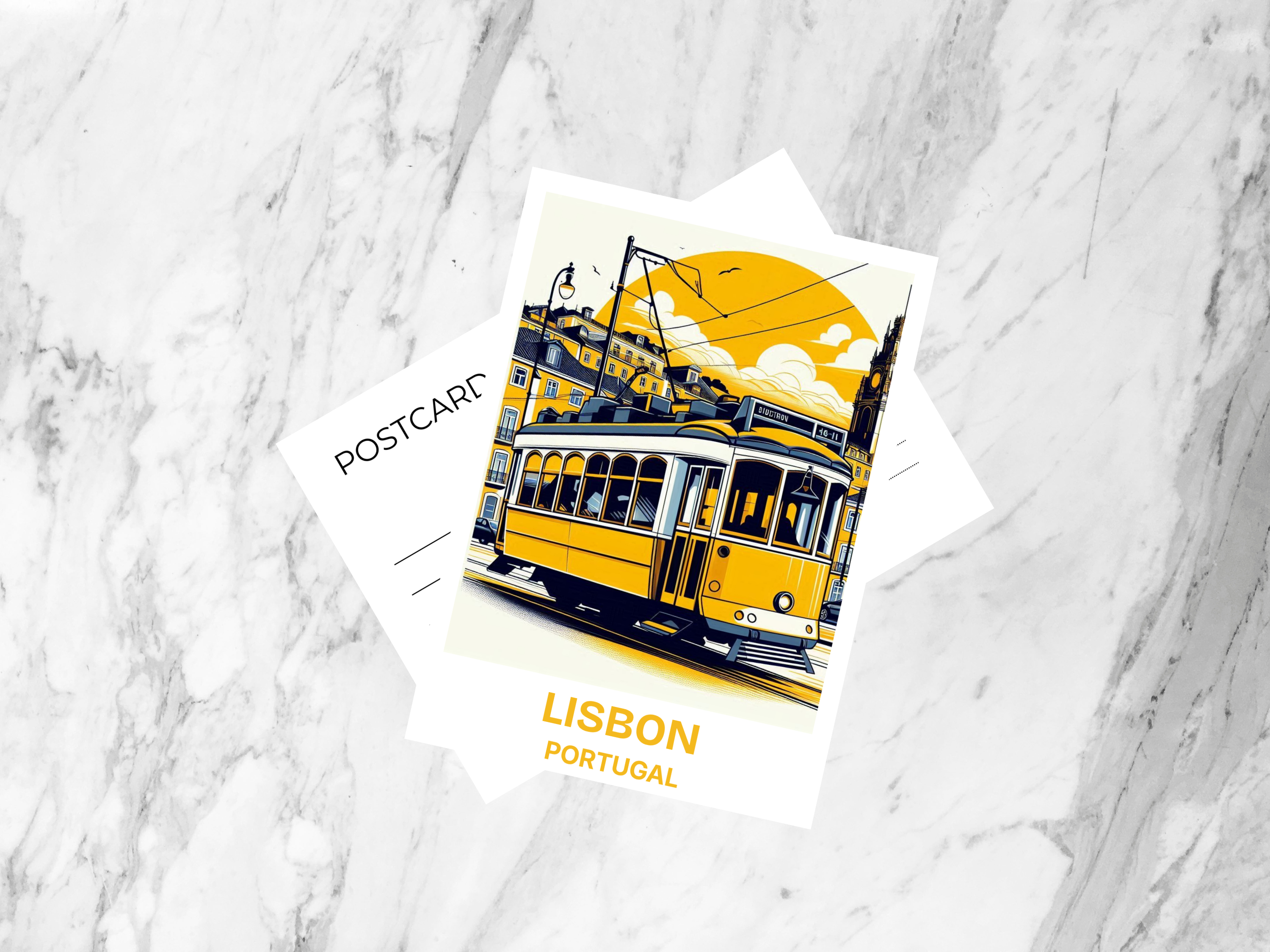 Lisbon Holiday Postcard Portugal Travel Postcard Europe City Travel Accessory Gift for Travelers Travel Art for Travel Album