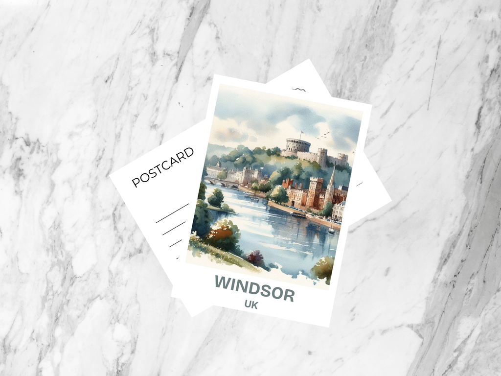 Windsor Travel Postcard UK Holiday Memento Travel Diary Postcard Europe City Travel Postcard Summer Vacation Bookmark
