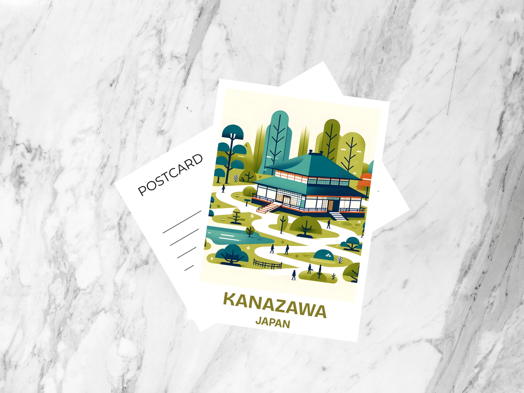 Kanazawa Travel Postcard Japanese City Landmark Souvenir Travel Diary Keepsake Summer Vacation Memento Blank Blank Japanese Postcard